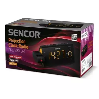 Radio-réveil - SENCOR - SRC 330 OU - Ecran LED 1,2? orange - Tuner FM - Projection heure - Noir Radio-réveil - SENCOR - SRC 330 OU - Ecran LED 1,2? orange - Tuner FM - Projection heure - Noir