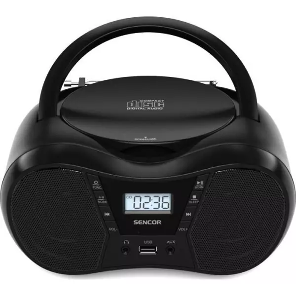 Boombox avec CD, BT, MP3, USB, AUX et radio FM - Sencor - SPT 2300 BK