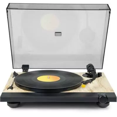Platine tourne-disque - THOMSON - TT702 - 33 et 45 tours - Tete de lecture AT91 Audio Technica - Antiskating - Bois et noir