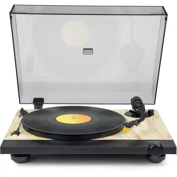 Platine tourne-disque - THOMSON - TT702 - 33 et 45 tours - Tete de lecture AT91 Audio Technica - Antiskating - Bois et noir