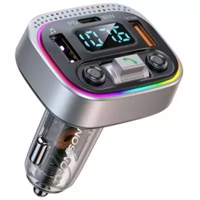 Transmetteur FM Bluetooth Version 5.4 - THOMSON - 12/24V - 48 W -QC 3.0 & PD 30W pour une charge rapide et efficace de vos appar