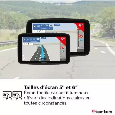 TomTom - GO Classic 5 2eme Génération - GPS Voiture - 5 pouces - TomTom Traffic - Guidage sur changement de voie - Carte Europ