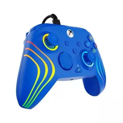 Manette de jeu Afterglow Wave RGB pour Xbox Series X|S, Xbox One et PC - Bleu - Filaire - TURTLE BEACH