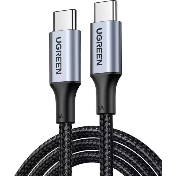 Câble USB-C - UGREEN - Câble renforcé type C vers C - 1 m - 100W - Noir