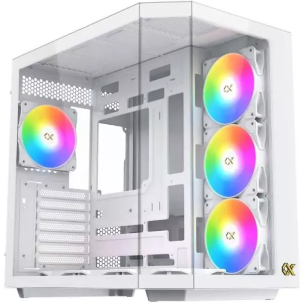 Boitier sans alimentation - XIGMATEK CUBI II Arctic - Cube - Format E-ATX - Blanc