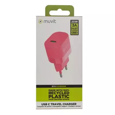 Chargeur mural Muvit for Change Magenta 25 W Chargeur mural Muvit for Change Magenta 25 W