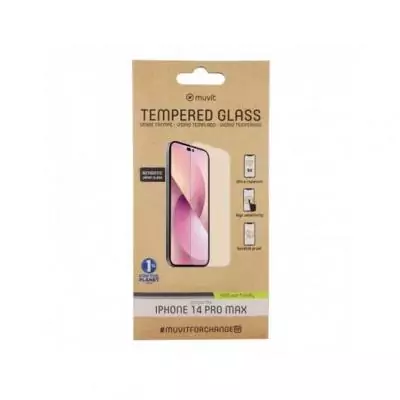 Protection Écran Muvit iPhone 14 Pro Max - Film de Qualité Supérieure