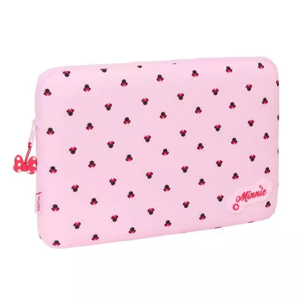 Housse d'ordinateur portable Minnie Mouse Naive Rose 15,6'' 39,5 x 27,5 x 3,5 cm