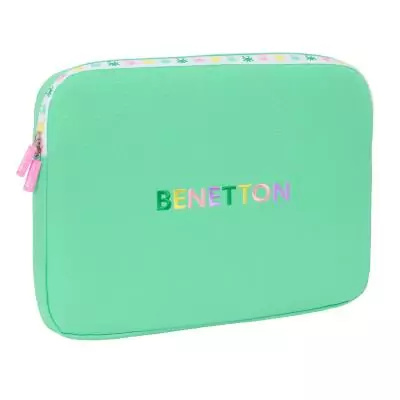 Housse d'ordinateur portable Benetton Mint Vert 15,6'' 39,5 x 27,5 x 3,5 cm - Protection élégante pour votre ordinateur