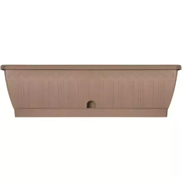 Jardiniere - GARDEN ID Terraflor - Taupe 60 cm - Solidité - Réserve d'eau - Recyclé & 100% recyclable - Volume pour plantes.