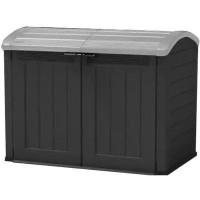 KETER - Coffre de rangement extérieur en résine 2000 litres Noir et KETER - Coffre de rangement extérieur en résine 2000 litres Noir et
