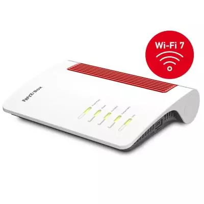 Box FRITZ! 5690 International routeur sans fil 2.5 Gigabit Ethernet Bi-bande (2,4 GHz 5 GHz) Rouge, Blanc