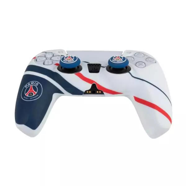 Coque de protection pour manette DualSense PS5 - KONIX Naruto Shippuden - Silicone - Appuie-pouces - Bleu, blanc et rouge