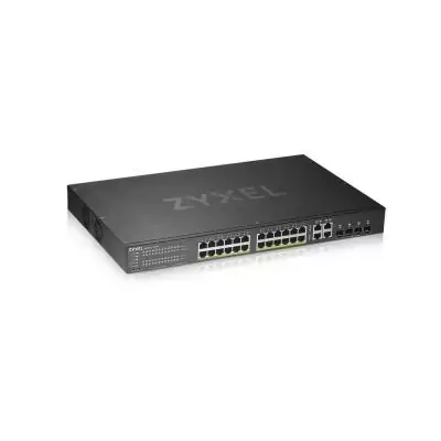 Zyxel GS1920-24HPV2 Géré Gigabit Ethernet (10 100 1000) Connexion Ethernet, supportant l'alimentation via ce port (PoE) Noir