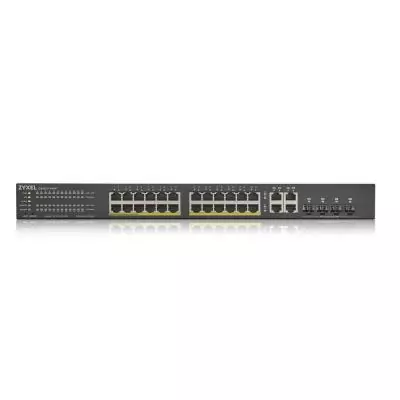 Zyxel GS1920-24HPV2 Géré Gigabit Ethernet (10 100 1000) Connexion Ethernet, supportant l'alimentation via ce port (PoE) Noir