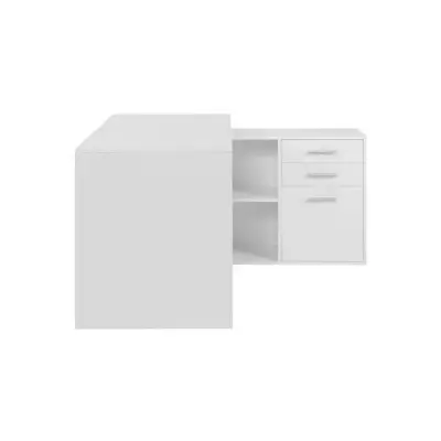 Bureau d'angle London - Panneaux de particules - Décor blanc - 136 x Bureau d'angle London - Panneaux de particules - Décor blanc - 136 x
