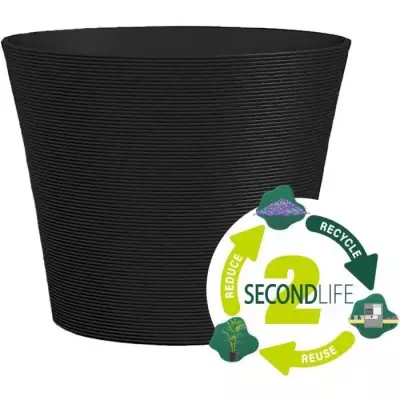 Pot de fleurs - GARDEN ID - Green Care Sense Noir-Anthracite - 50 x 41 Pot de fleurs - GARDEN ID - Green Care Sense Noir-Anthracite - 50 x 41