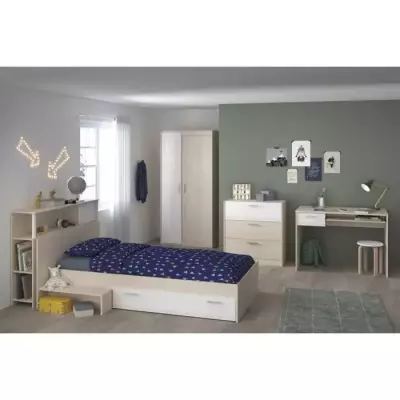 PARISOT Chambre enfant complete - Tete de lit + lit + commode + armoir PARISOT Chambre enfant complete - Tete de lit + lit + commode + armoir