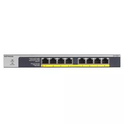 NETGEAR GS108LP Non-géré Gigabit Ethernet (10 100 1000) Connexion Ethernet, supportant l'alimentation via ce port (PoE) 1U