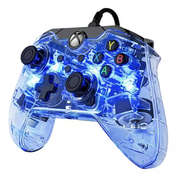 Manette de jeu - Xbox Series X|S, Xbox One et PC - LED Afterglow - Filaire - PDP - Transparent