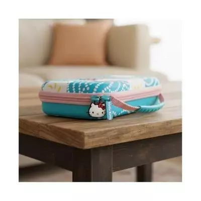 Housse de transport Nintendo Switch 2 Hello Kitty - Motif thé - Konixt - Pratique filet rangement