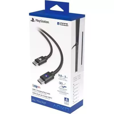 Câble de charge USB-C 3m pour manette DualSense PS5 - Noir