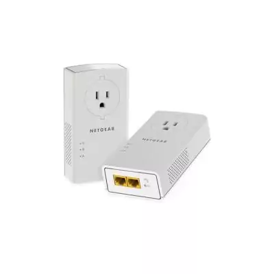Adaptateurs CPL 2000 Mbit/s - Pack de 2 avec 2 ports RJ45 - Prise intégrée PLP2000-100FRS