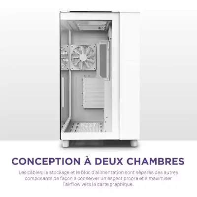 Boitier NZXT H9 Elite Blanc - Verre trempé et RGB pour un style élite