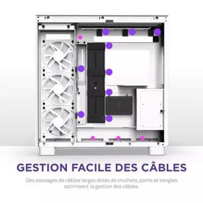 Boitier NZXT H9 Elite Blanc - Verre trempé et RGB pour un style élite