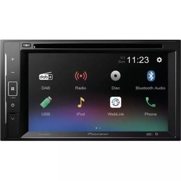 Autoradio multimédia - PIONEER - Ecran 6,2- 2DIN - DVD - DAB - USB - Entrée caméra de recul