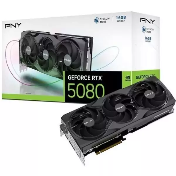 PNY - Carte graphique - GEFORCE RTX™ 5080 - 16 Go - Triple Fan DLSS 4