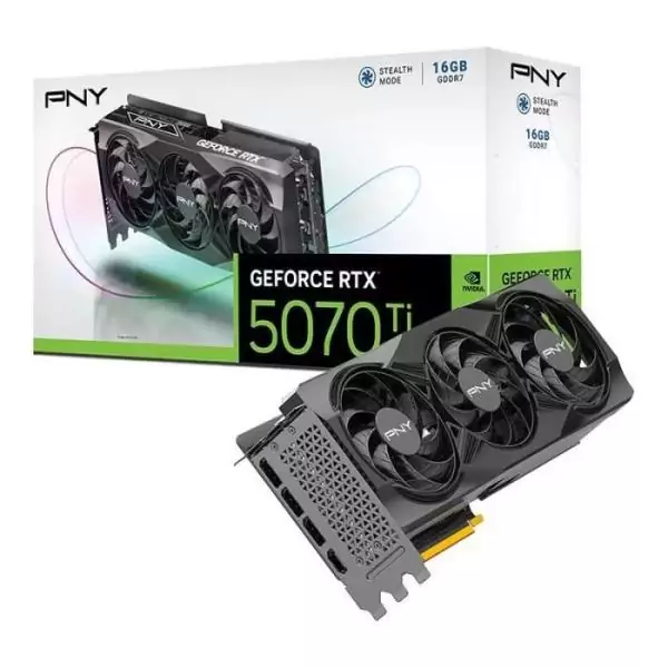 PNY - VCG5070T16TFXPB1 - Carte Graphique - NVIDIA Blackwell GB203 - RTX 5070 Ti - 16GB GDDR7