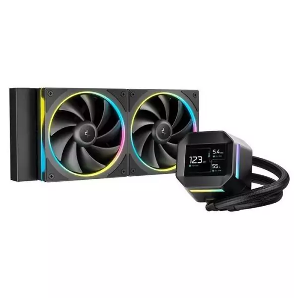 DEEPCOOL - R-LM240-BKDMMC-1 - Watercooling - 240mm AIO - Ecran IPS de 2,4 pouces - Noir - Pompe 6eme génération - 2500 a 3400