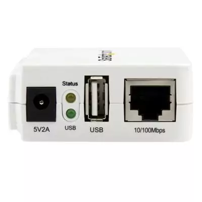StarTech.com Serveur d'impression USB 2.0 sans fil N avec port Ethernet 10 100 Mb s - 802.11 b g n