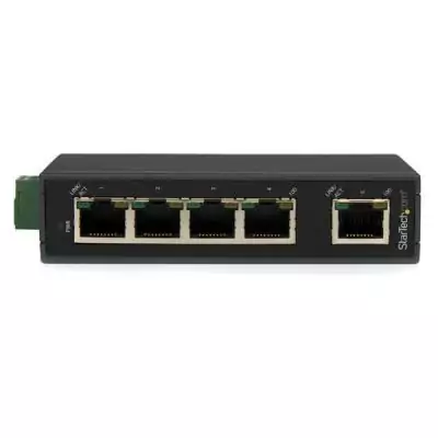 StarTech.com Switch Ethernet industriel non géré à 5 ports - Commutateur réseau 10 100 a montage sur rail DIN