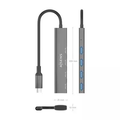 AISENS A109-0943 station d'accueil Avec fil USB 3.2 Gen 1 (3.1 Gen 1) Type-C Gris AISENS A109-0943 station d'accueil Avec fil USB 3.2 Gen 1 (3.1 Gen 1) Type-C Gris