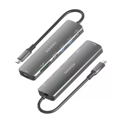 AISENS ASUC-7P026-GR station d'accueil Avec fil USB 3.2 Gen 1 (3.1 Gen 1) Type-C Gris AISENS ASUC-7P026-GR station d'accueil Avec fil USB 3.2 Gen 1 (3.1 Gen 1) Type-C Gris
