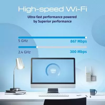 Keenetic Buddy 5 Amplificateur de la portée du Wi-Fi 5 maillé AC1200 avec port Ethernet