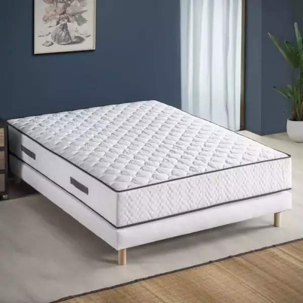 Ensemble matelas + sommier 160 x 200 cm - 672 Ressorts ensachés - 7 zones de confort - 24 cm - Équilibré - DEKO DREAM Détent