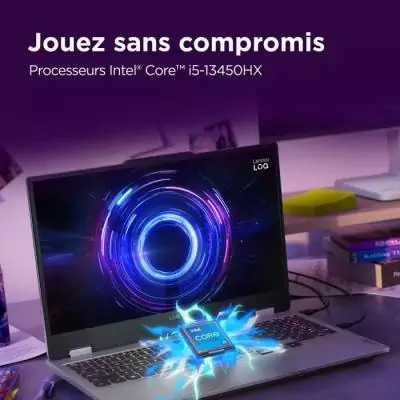 PC portable Gamer LENOVO LOQ 15IRX10 | 15'' FHD 144hz - Core i5-13450HX - RTX 5060 100W - Performances Gaming exceptionnelles