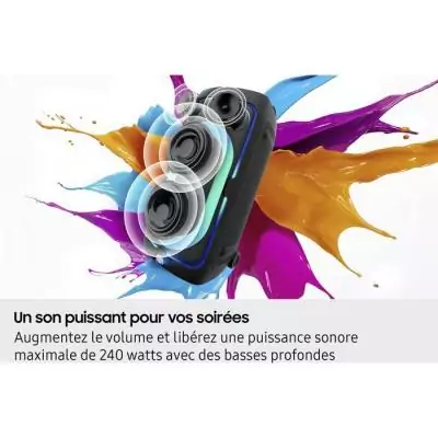 Enceinte Samsung MX ST50F/XE 240W Noir | Effets lumineux | Bluetooth | Batterie 18h