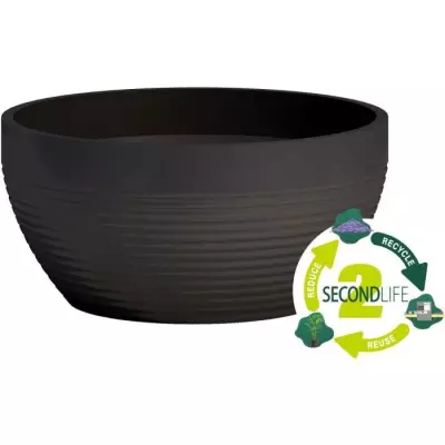 Pot de fleur Coupe - GARDEN ID - Impact écologique Noir-Anth - 25 x 12 cm Pot de fleur Coupe - GARDEN ID - Impact écologique Noir-Anth - 25 x 12 cm
