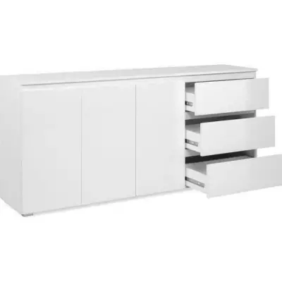 Buffet Capetown - Style élégant et fonctionnel - Blanc brillant - 179 x 80,5 x 40 cm Buffet Capetown - Style élégant et fonctionnel - Blanc brillant - 179 x 80,5 x 40 cm