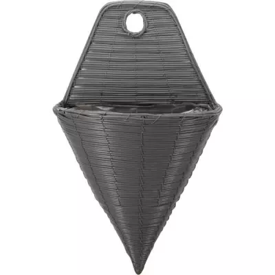 Fixation Murale Faux Rotin Ardoise 35cm - Jardinière - SMART GARDEN Fixation Murale Faux Rotin Ardoise 35cm - Jardinière - SMART GARDEN