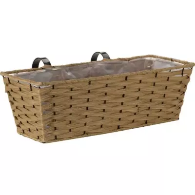 Jardinière en faux rotin Bari sable 48cm - SMART GARDEN Jardinière en faux rotin Bari sable 48cm - SMART GARDEN