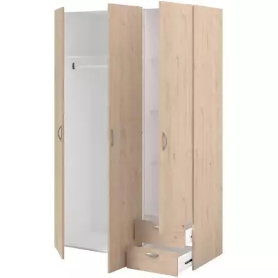 Armoire VARIA chêne - 3 portes - 2 tiroirs - Fabriqué en France