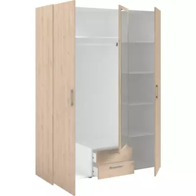 Armoire VARIA Chêne - 3 portes + 2 tiroirs + miroir • Made in France
