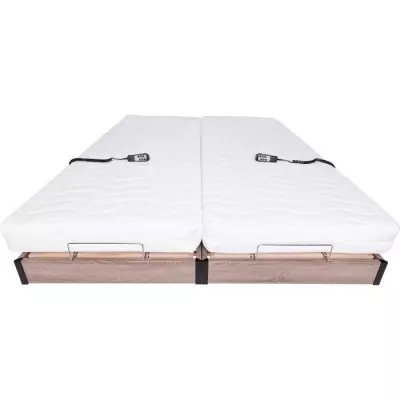 Ensemble relaxation matelas + sommiers électriques 2x70x190 - Fabrication française Ensemble relaxation matelas + sommiers électriques 2x70x190 - Fabrication française