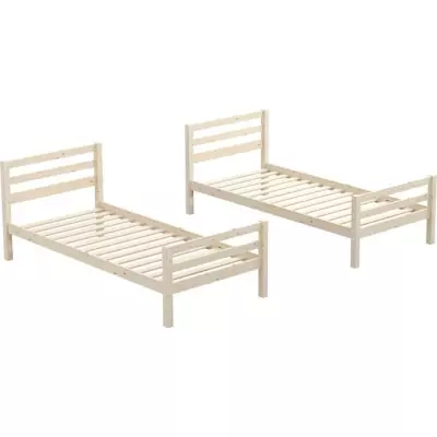 Lits superposés séparables enfant en pin massif naturel - 2x90x190 cm