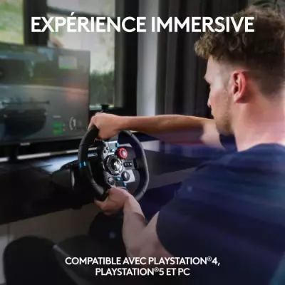 Volant de course et pédales G29 - Logitech G - PS5, PS4, PC
